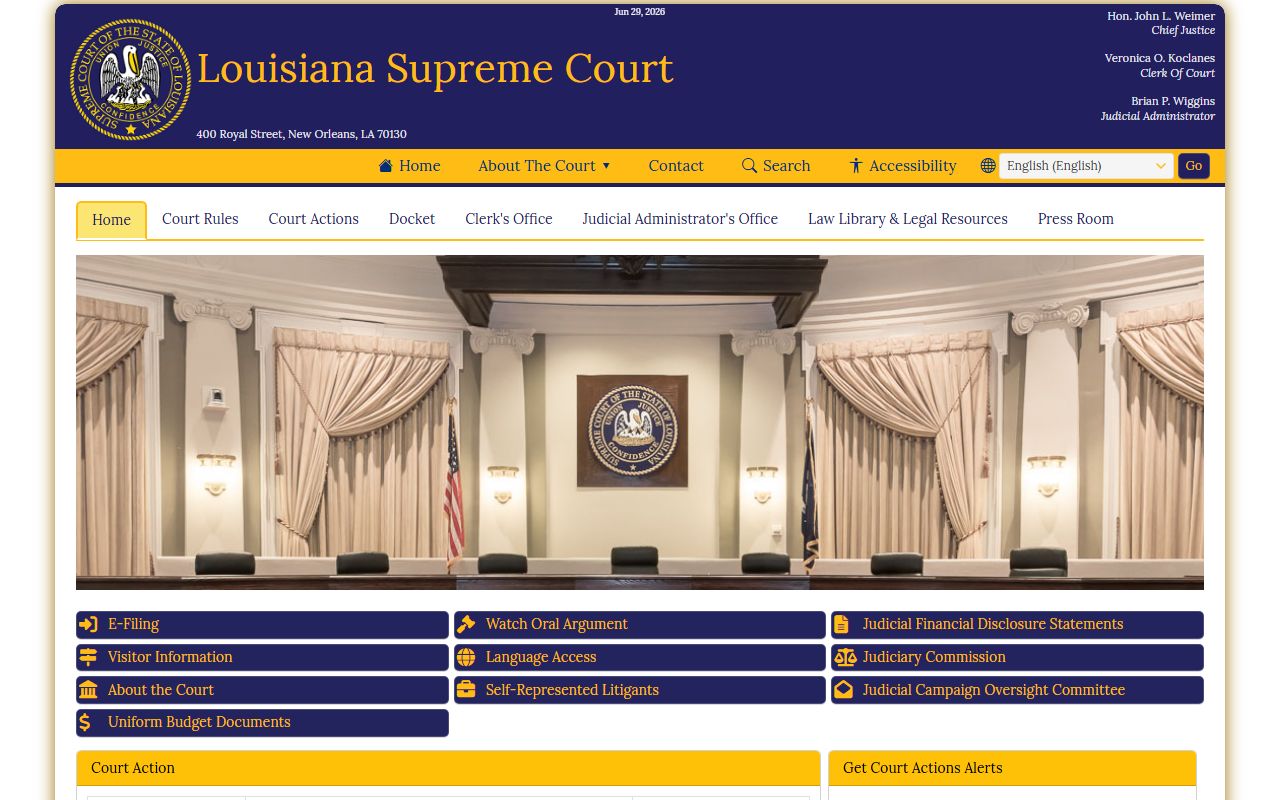 Allen Parish court dockets Louisiana court structure source