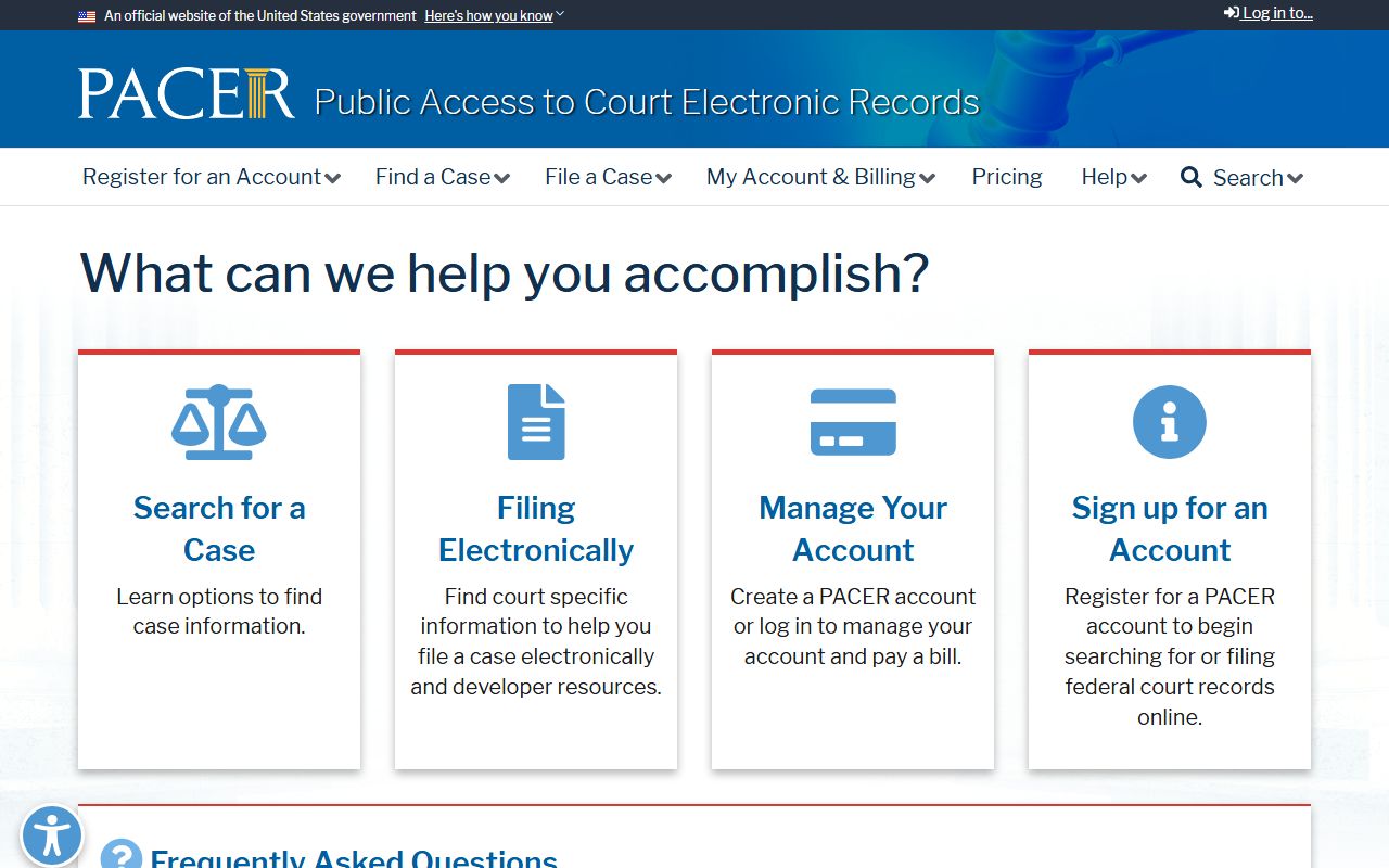 Allen Parish District Court PACER federal case access