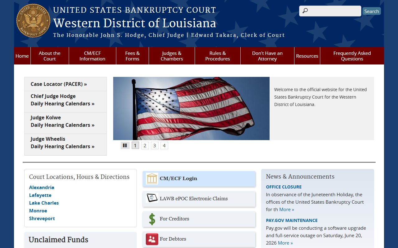 Allen Parish probate records bankruptcy court distinction